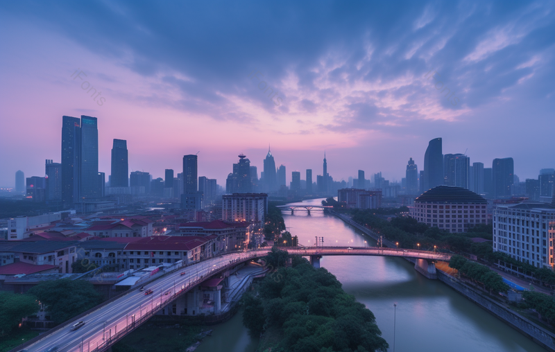 蓝色实拍城市景观中心湖畔桥梁房屋背景,高清,摄影图,摄影图片,图片大全,摄影图免费下载